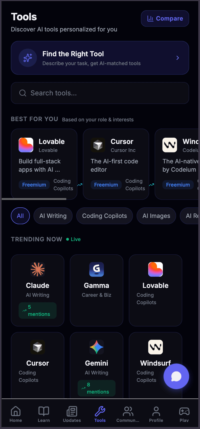 TheWiseAI Tools — discover and compare 53+ AI tools