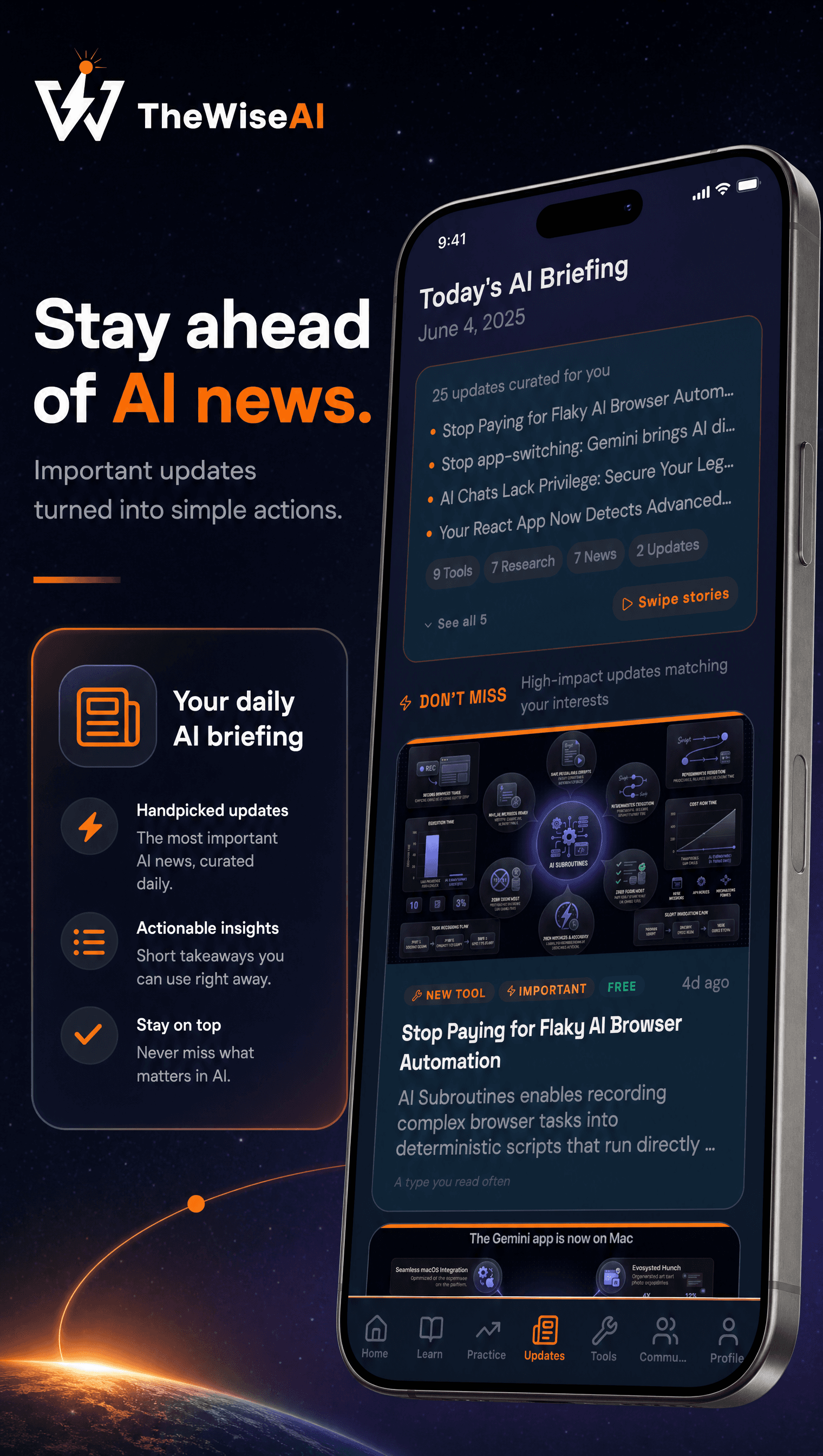 WiseAI Updates — today's AI briefing, handpicked and turned into actionable insights